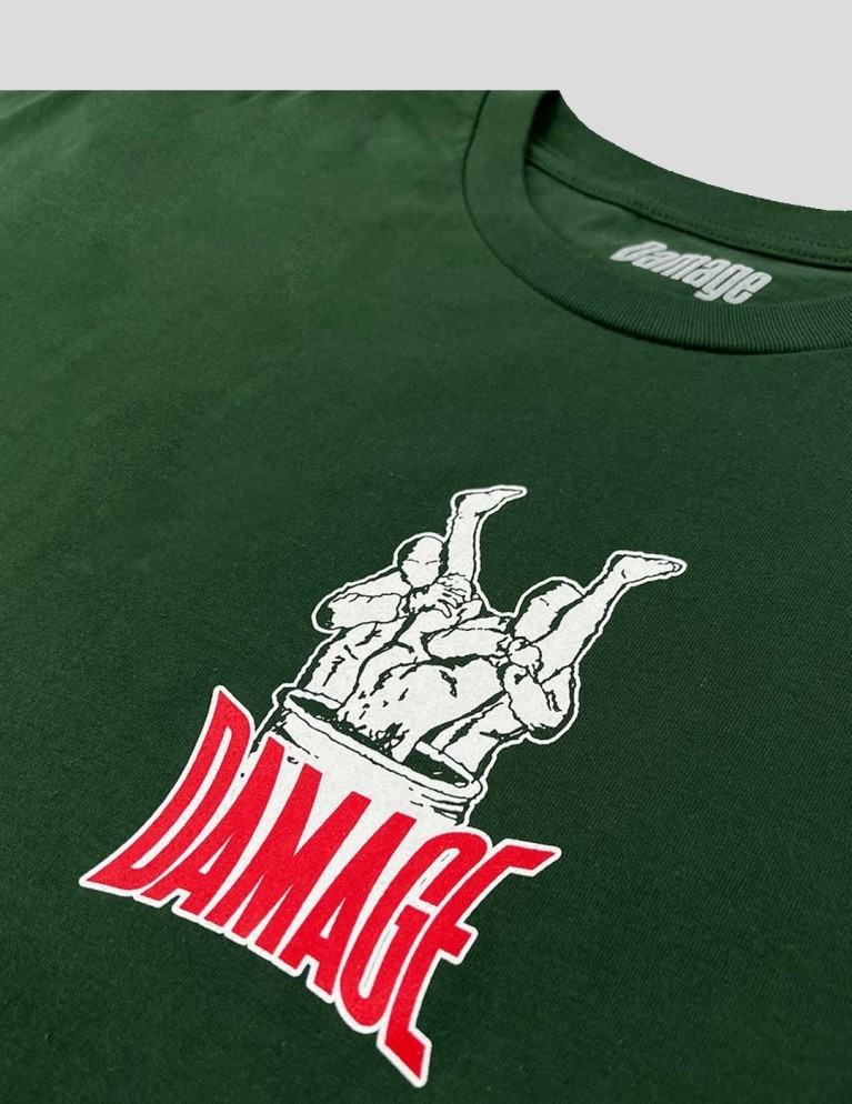 DAMAGE tempo bagno tee pino verde T-shirt